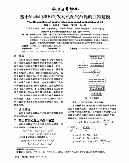 基于Matlab和UG的发动机配气凸轮的三维建模