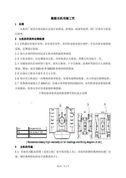 船舶主机吊装工艺