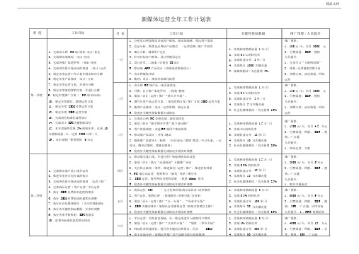 新媒体运营全年工作计划规划方案表.docx