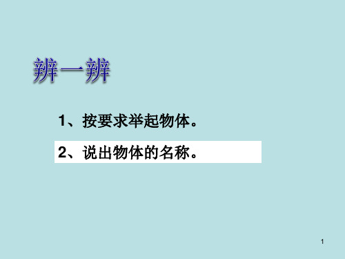 一年级上册数学课件-4  识别物体(物体的形状)  ▏沪教版 (共11张PPT)