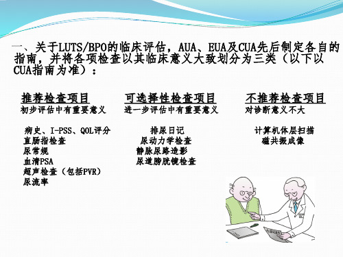 对前列腺增生症各项临床检查意义的解读课件