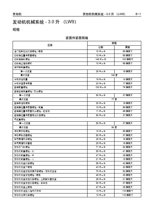 别克GL8维修手册 发动机机械系统