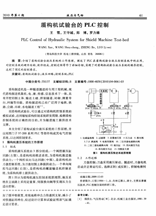 盾构机试验台的PLC控制