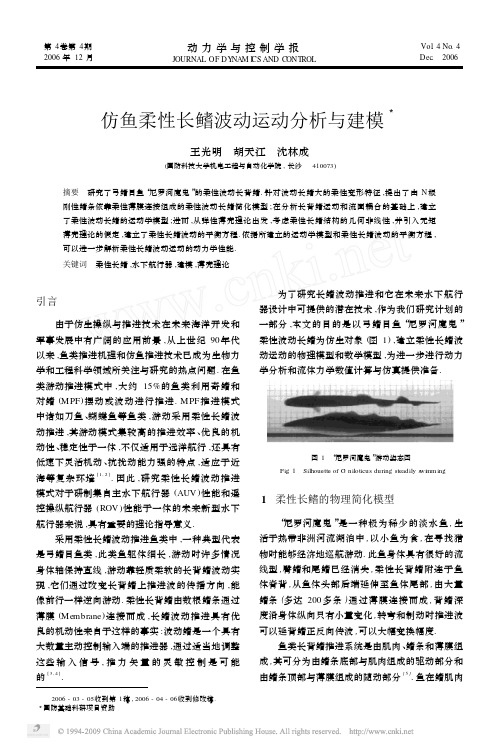 仿鱼柔性长鳍波动运动分析与建模