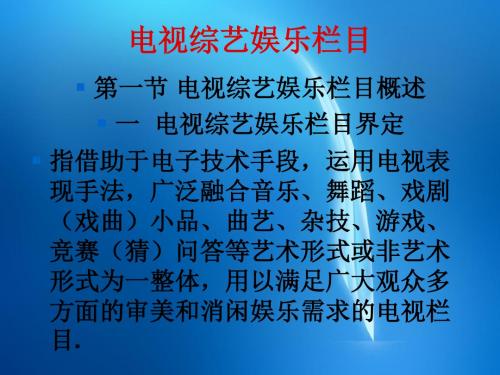 电视综艺娱乐栏目 4  综艺栏目