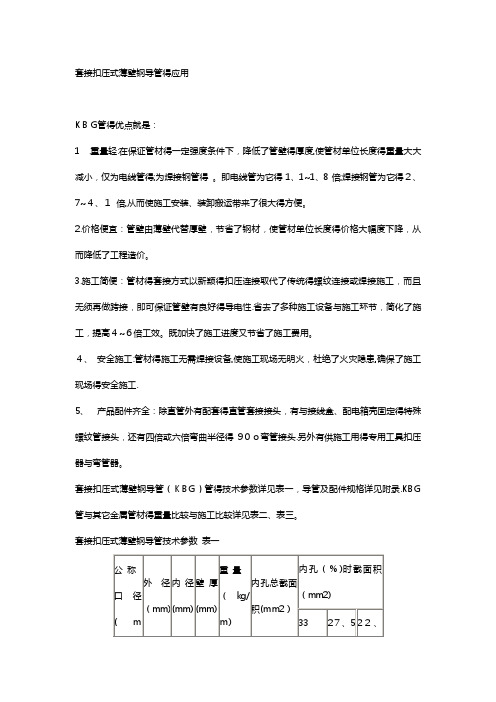 KBG管材国标规范标准