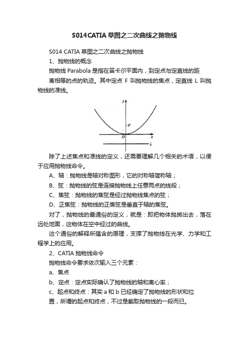 S014CATIA草图之二次曲线之抛物线