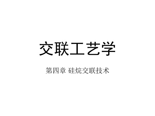 交联工艺学PPT 第四章 硅烷交联技术