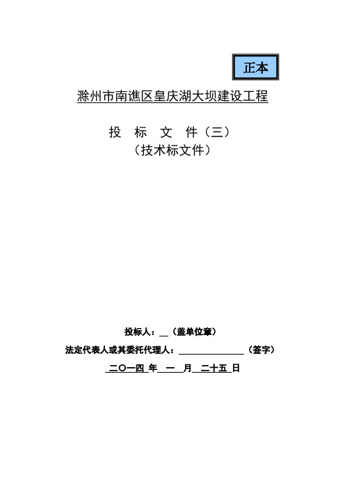 滁州市南谯区皇庆湖大坝建设工程讲述