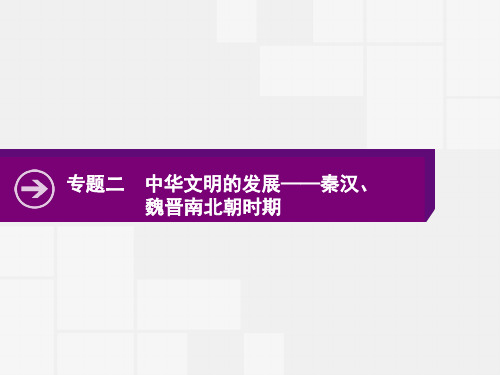 2020高考历史二轮课件：专题二 中华文明的发展——秦汉、魏晋南北朝时期 