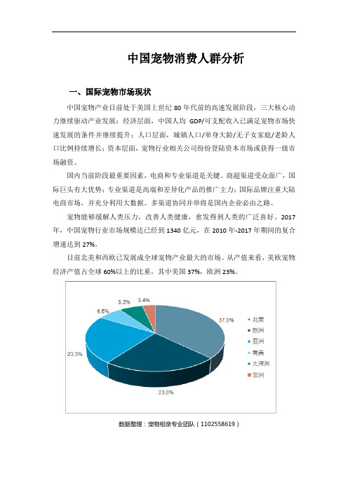 中国宠物消费人群分析