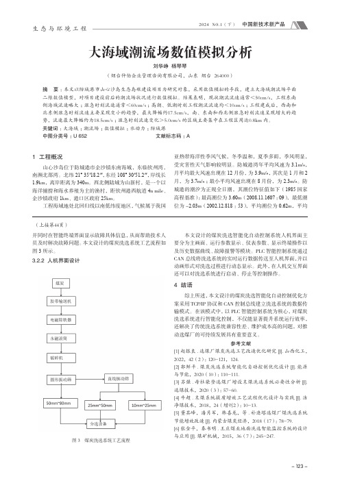 大海域潮流场数值模拟分析