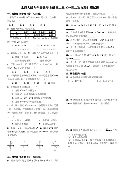 一元二次方程测试题