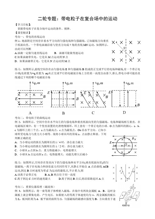 二轮专题：复合场