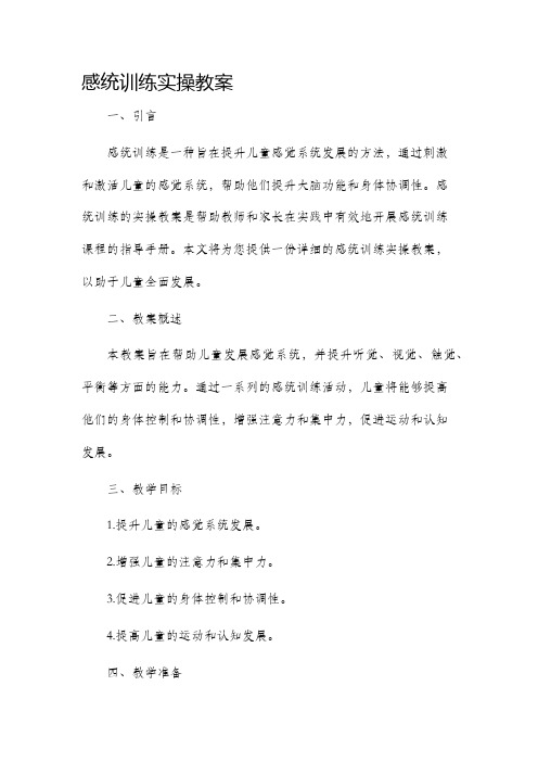 感统训练实操市公开课获奖教案省名师优质课赛课一等奖教案