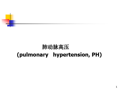 肺动脉高压PPT课件