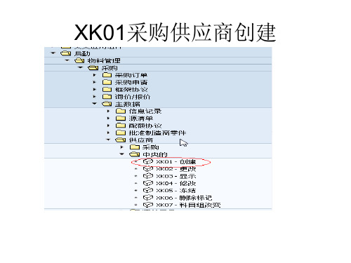 SAP MM模块创建供应商主数据