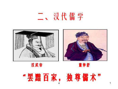 历史必修三专题一汉代儒学