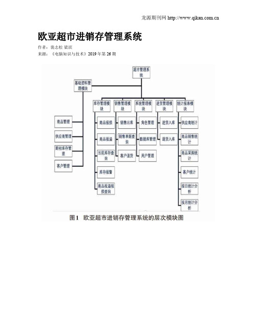 欧亚超市进销存管理系统