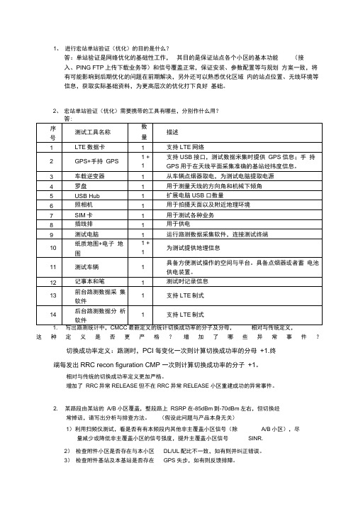 LTE简答题总结