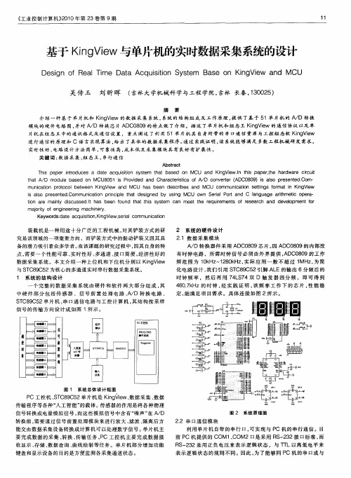 基于KingView与单片机的实时数据采集系统的设计