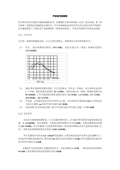 声音信号的特性