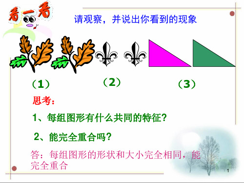 全等三角形的定义与性质ppt课件