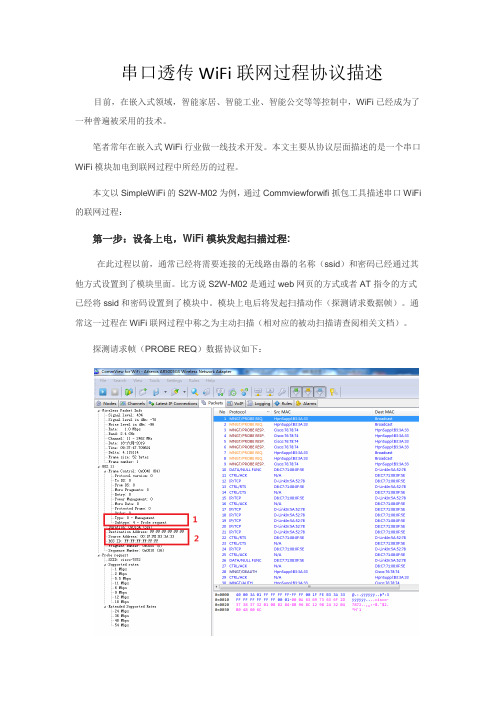 嵌入式WiFi串口WiFi联网过程协议详解