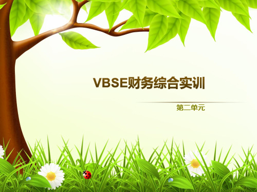 《VBSE财务综合实训教程》教学课件 ppt 2期初建账