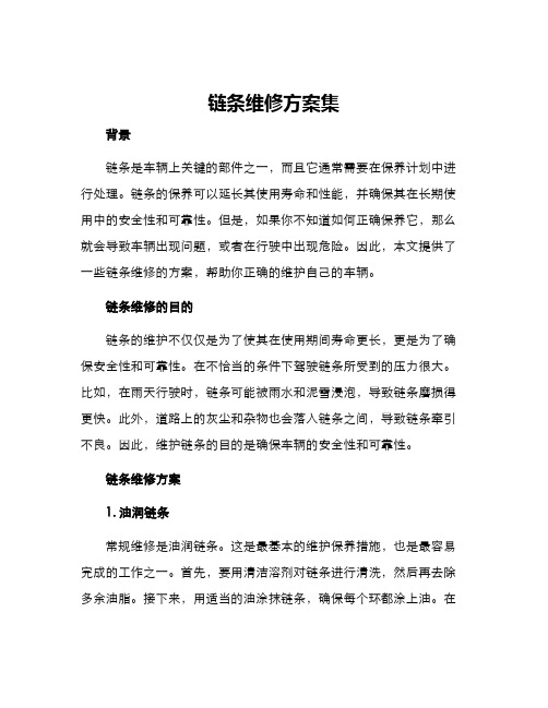 链条维修方案集