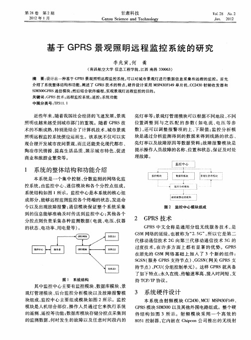 基于GPRS景观照明远程监控系统的研究