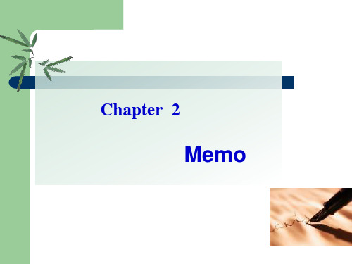 Chapter 2 Memo writing