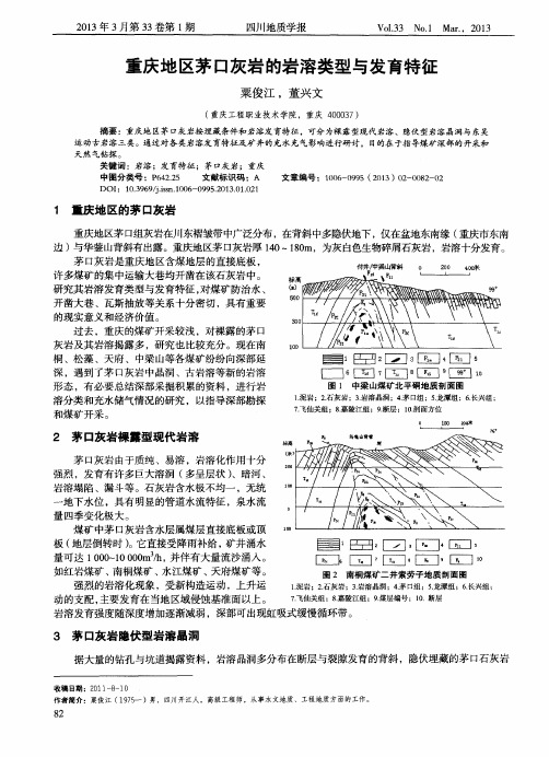 重庆地区茅口灰岩的岩溶类型与发育特征