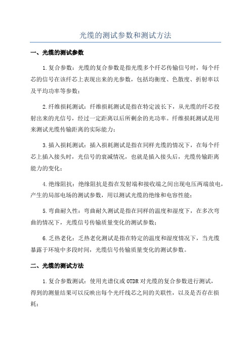 光缆的测试参数和测试方法