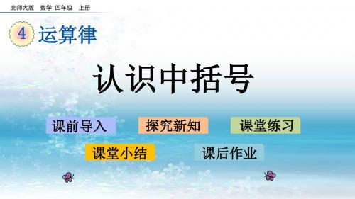 4北京版小学数学四年级上册.2 认识中括号
