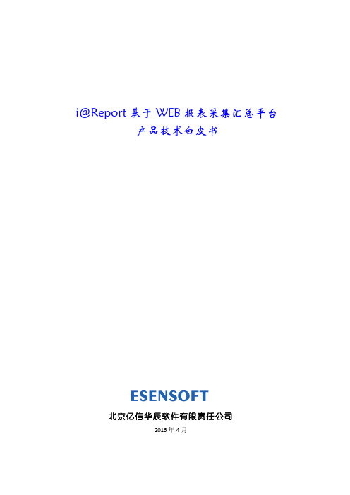 i@Report 基于 WEB 报表采集汇总平台 产品技术白皮书