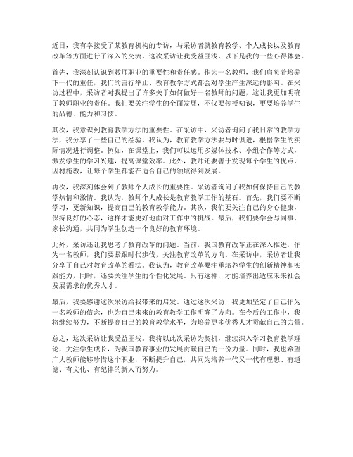 教师被访心得体会