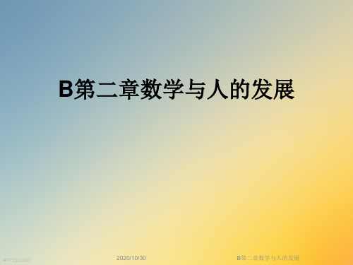 B第二章数学与人的发展