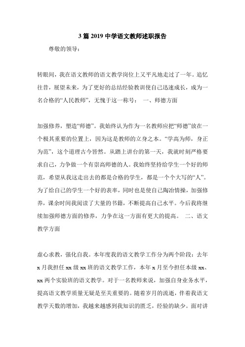 3篇2019中学语文教师述职报告.doc