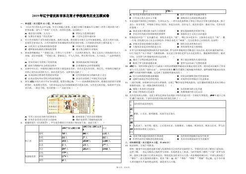 2019年辽宁省沈阳市东北育才学校高考历史五模试卷解析版