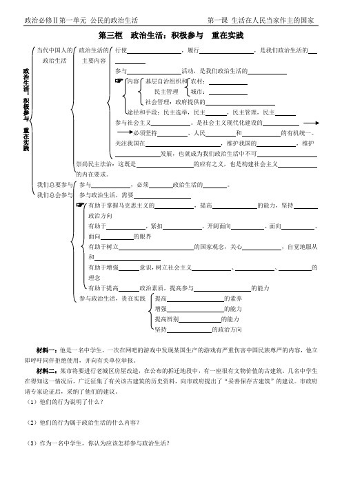 第一课第三框知识体系