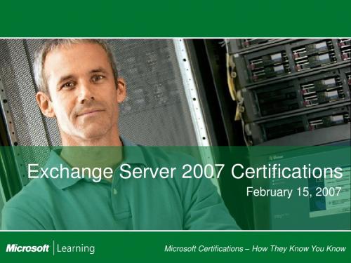 Exchange Server 2007 Certifications