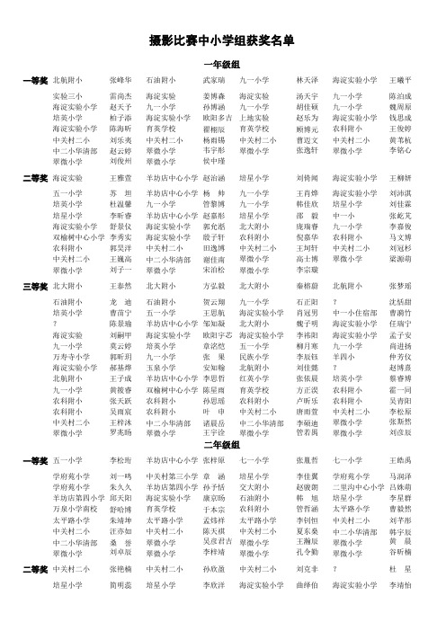 2010-2011年度艺术节美术类奖次(2011-5-11)