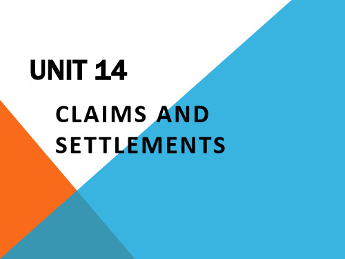 unit_14 claims and settlements20160520