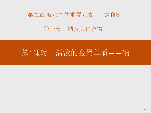 人教版高中化学必修一 活泼的金属单质——钠 钠及其化合物课件