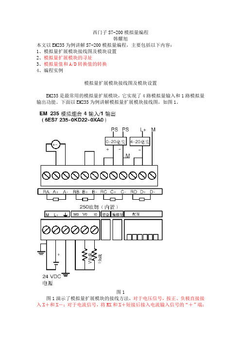 s7-200em235模拟量处理方法