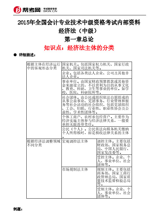 第一章总论-经济法主体的分类