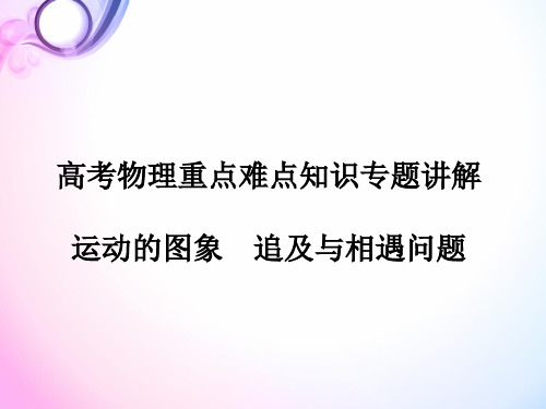 高考物理重点难点知识专题讲解(运动的图像,追及与相遇问题)