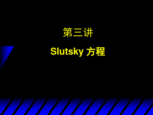 (slusky)斯勒茨基方程