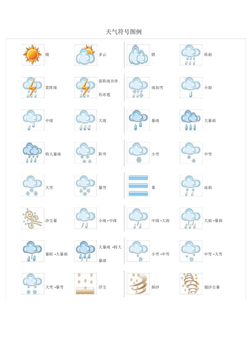 天气符号图例